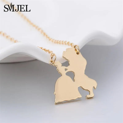 Necklace for Women Prince Princess Pendant Necklaces Lover Accessories Gifts