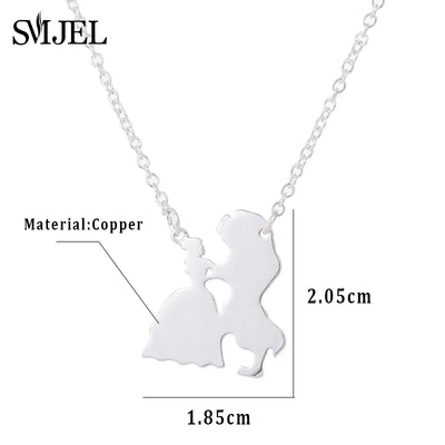 Necklace for Women Prince Princess Pendant Necklaces Lover Accessories Gifts