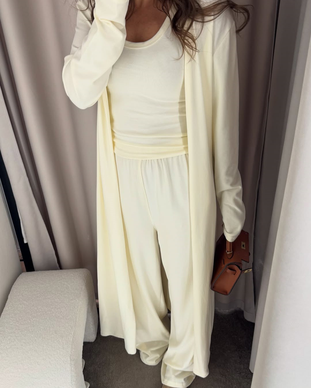 Women's clothing three-piece set long jacket vest wide-leg trousers suit club clothing