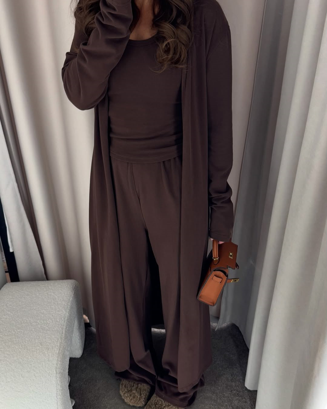 Women's clothing three-piece set long jacket vest wide-leg trousers suit club clothing