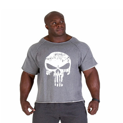 T-shirt Male Loose Vintage Cotton Summer Top Breathable Tops Running Gym