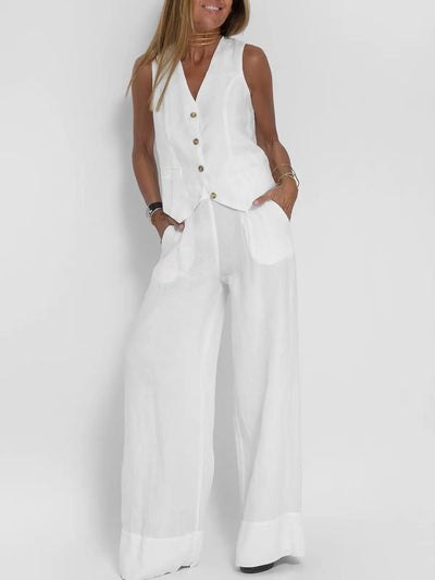 Women's Clothing Vest Pants Collage Splicing Pure Sleeveless Color Temperament
