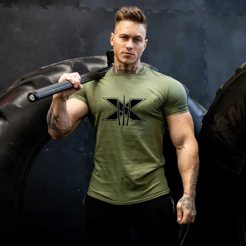 Short Sleeve T-shirt Running Training Slim Printed Shirt Sweatshirt Casual Tops