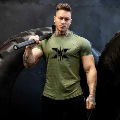 Short Sleeve T-shirt Running Training Slim Printed Shirt Sweatshirt Casual Tops