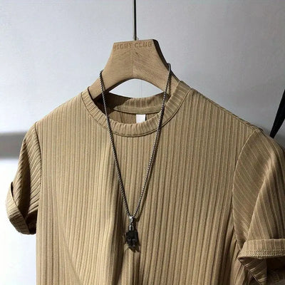 Short Sleeve T-Shirt Lightweight Streetwear Brand Slim Fit Round Neck Casual