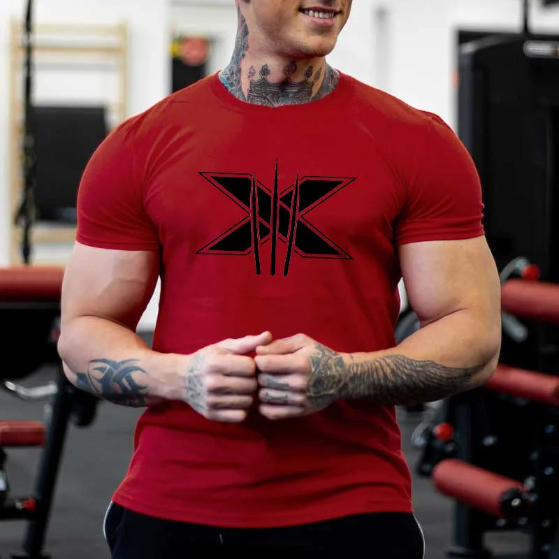 Short Sleeve T-shirt Running Training Slim Printed Shirt Sweatshirt Casual Tops
