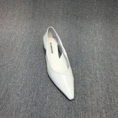 Women's Summer Footwear Moccasins Blue Low Heel Elegant Pointed Toe High Quality Popular Young