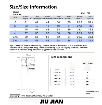 Men's Harem Pants Man Breathable Casual Pants Man Straight Trousers