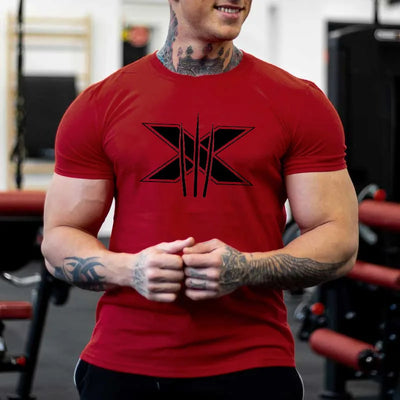 Short Sleeve T-shirt Running Training Slim Printed Shirt Sweatshirt Casual Tops