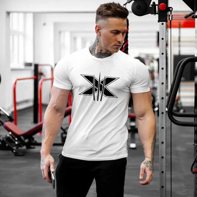 Short Sleeve T-shirt Running Training Slim Printed Shirt Sweatshirt Casual Tops