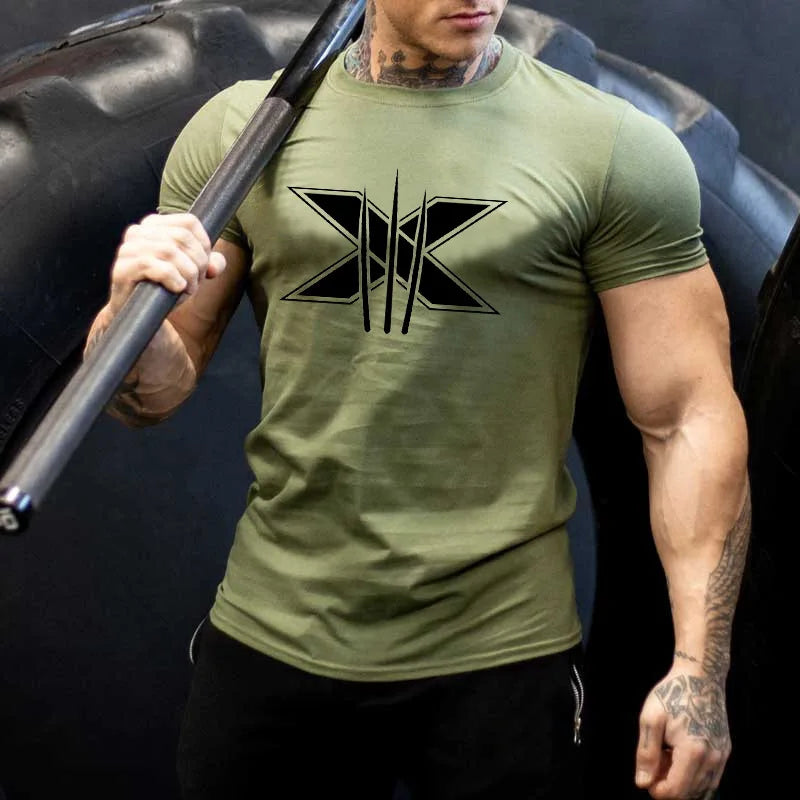 Short Sleeve T-shirt Running Training Slim Printed Shirt Sweatshirt Casual Tops