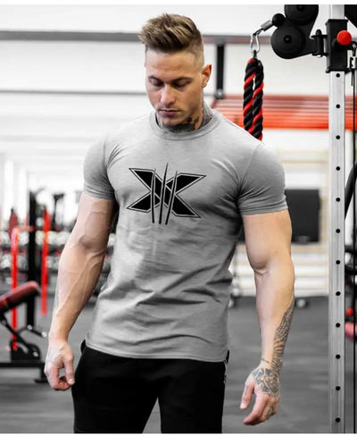 Short Sleeve T-shirt Running Training Slim Printed Shirt Sweatshirt Casual Tops