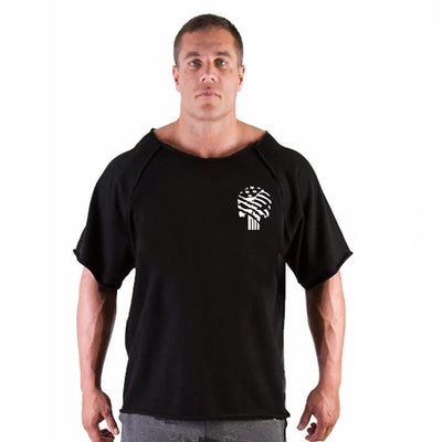 T-shirt Male Loose Vintage Cotton Summer Top Breathable Tops Running Gym