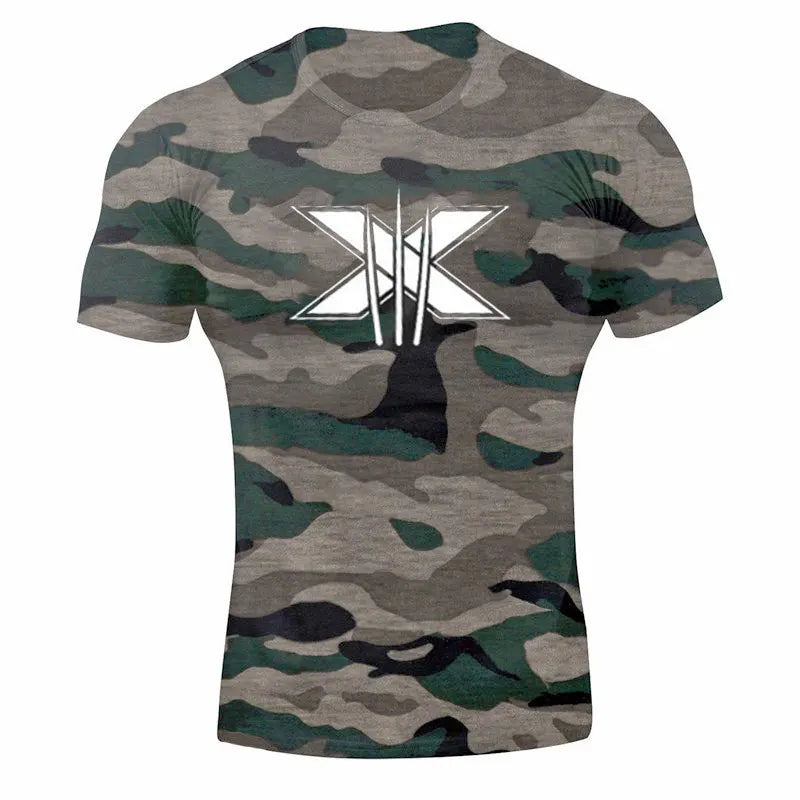 Short Sleeve T-shirt Running Training Slim Printed Shirt Sweatshirt Casual Tops