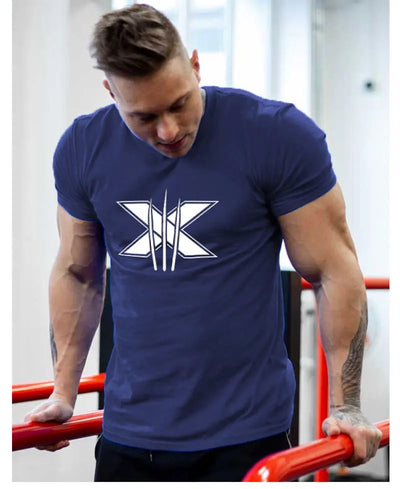 Short Sleeve T-shirt Running Training Slim Printed Shirt Sweatshirt Casual Tops