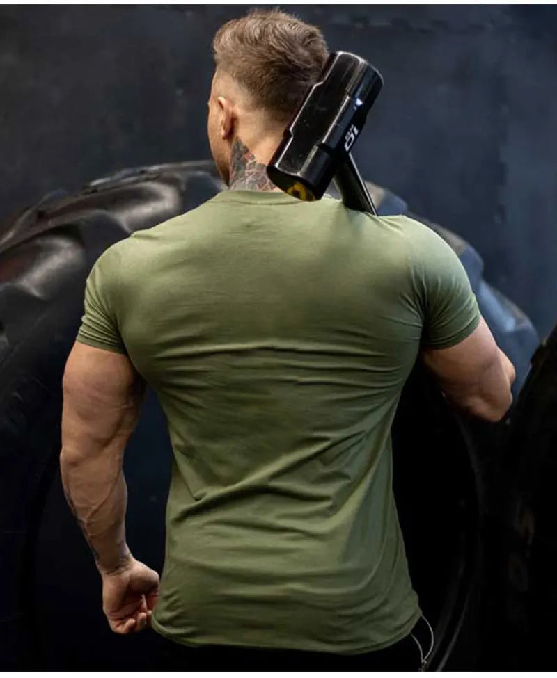 Short Sleeve T-shirt Running Training Slim Printed Shirt Sweatshirt Casual Tops