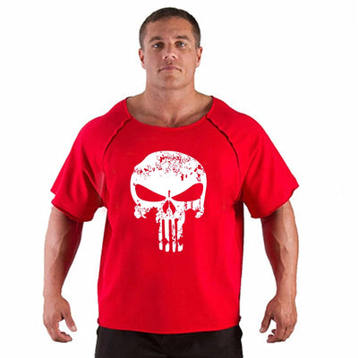 T-shirt Male Loose Vintage Cotton Summer Top Breathable Tops Running Gym