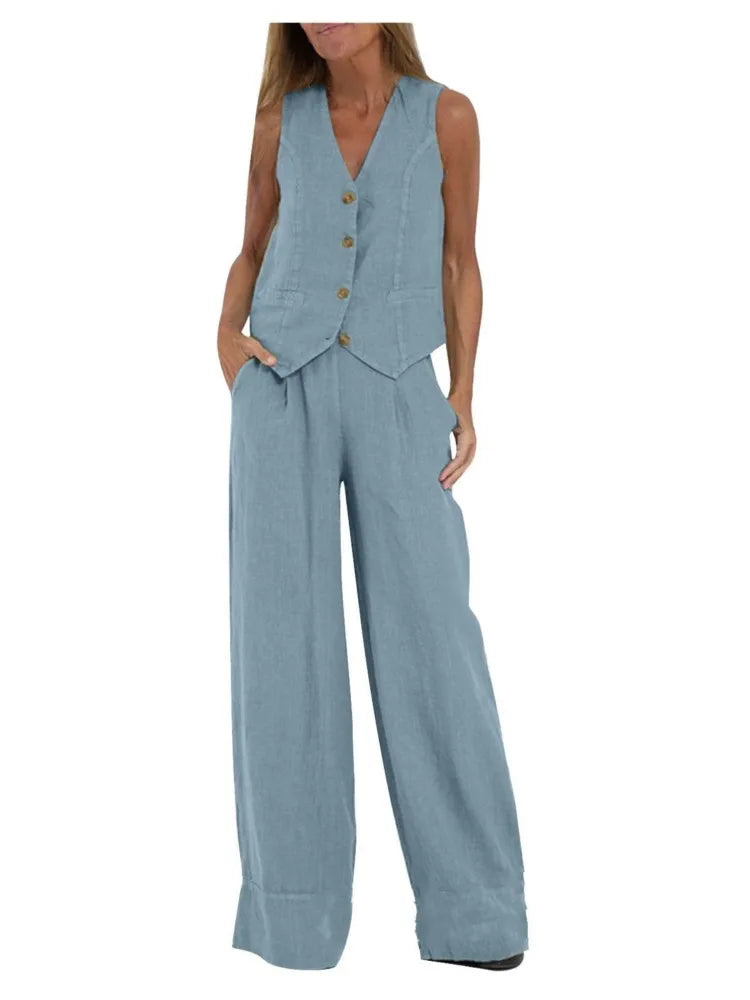 Women's Clothing Vest Pants Collage Splicing Pure Sleeveless Color Temperament