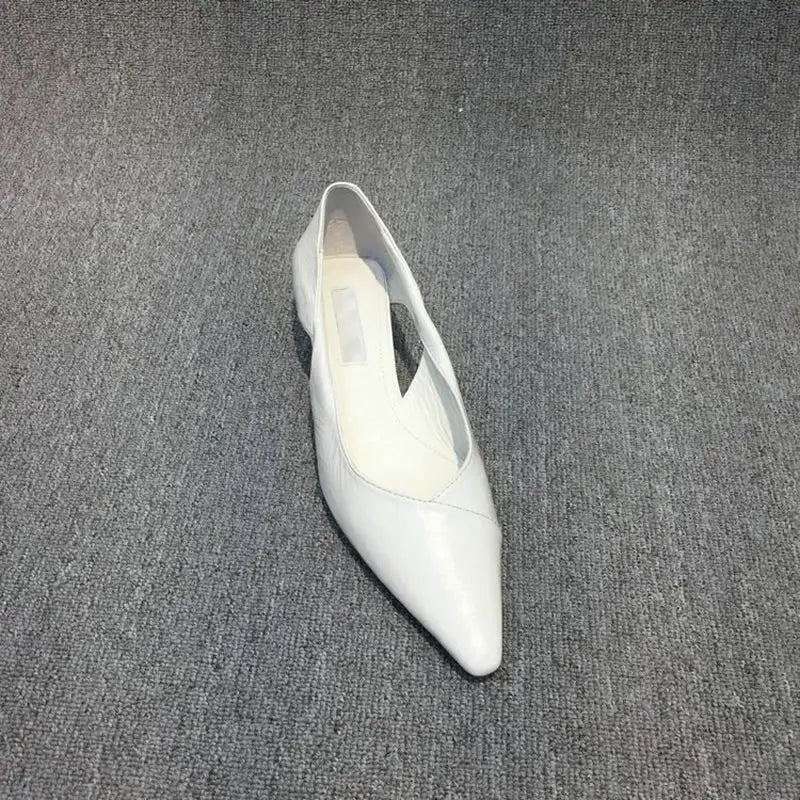 Women's Summer Footwear Moccasins Blue Low Heel Elegant Pointed Toe High Quality Popular Young