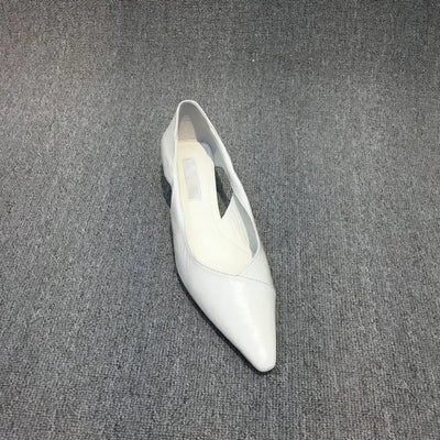 Women's Summer Footwear Moccasins Blue Low Heel Elegant Pointed Toe High Quality Popular Young